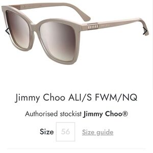 Jimmy Choo Beige Sunglasses Lens Details In Discription.